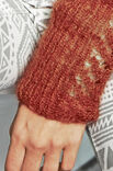 Lana Grossa Armstulpen mit Ajourstreifen SILKHAIR