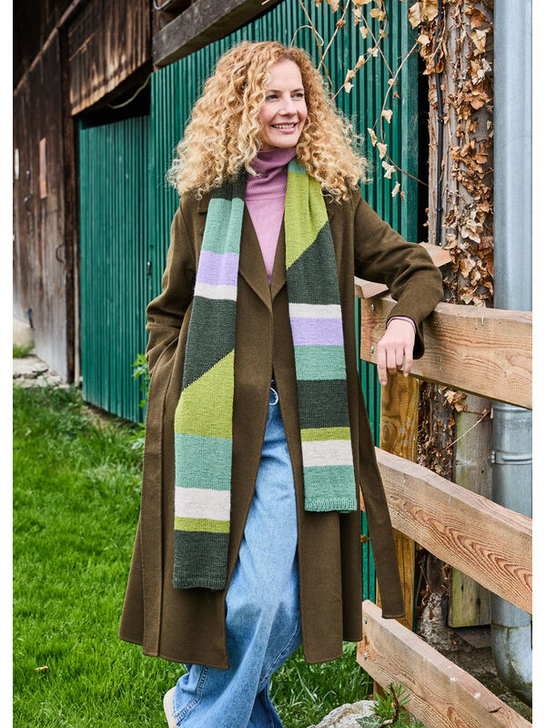 Lana Grossa SCHAL MIT FARBMUSTER Landlust Alpaka Merino 160