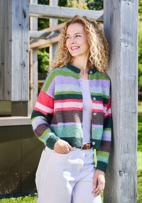 GESTREIFTE JACKE Landlust Alpaka Merino 160 & Landlust Kidmohair von Lana Grossa