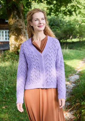 JACKE IM AJOURMUSTER Landlust Alpaka Merino 160 & Landlust Kidmohair von Lana Grossa
