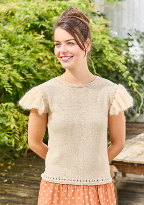 SHIRT MIT VOLANT-ÄRMELN Landlust Sommerseide & Landlust Kidmohair von Lana Grossa