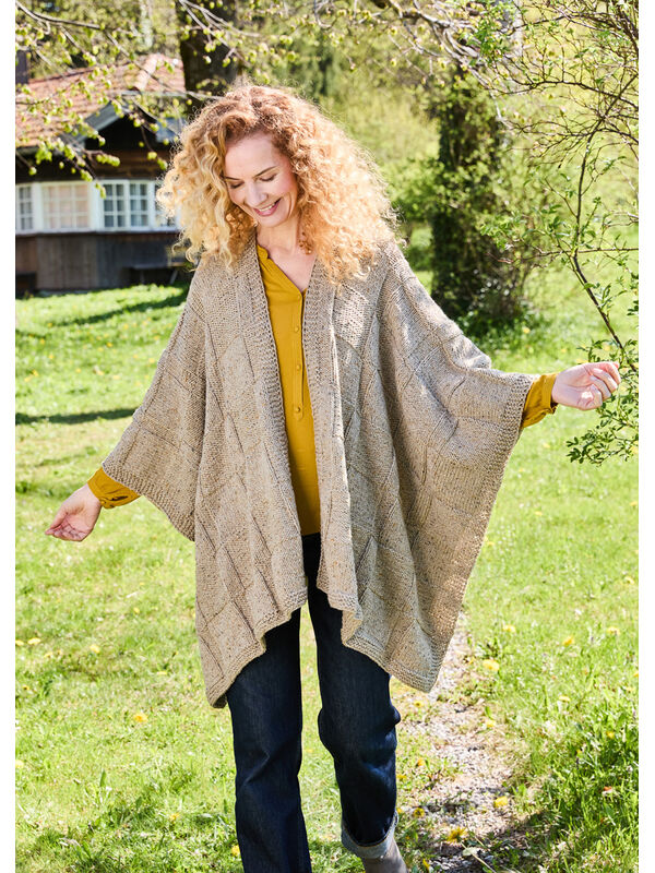 Lana Grossa PONCHO Landlust Soft Tweed 90
