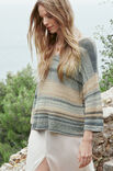 Lana Grossa V-PULLOVER im Reismuster Aruba