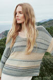 Lana Grossa V-PULLOVER im Reismuster Aruba