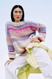 Lana Grossa PULLOVER Lovely Cotton, Furry, Brushy Print/Uni & Hazy