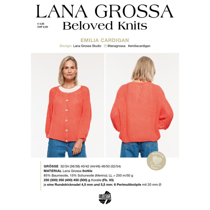 EMILIA CARDIGAN - Beloved Knits No. 3 von Lana Grossa