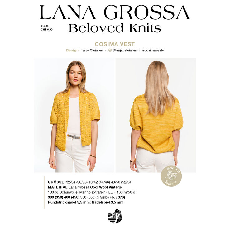 COSIMA VEST - Beloved Knits No. 3 von Lana Grossa