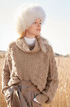 Lana Grossa PONCHOPULLI IM RIPPENZOPFMUSTER Smokey