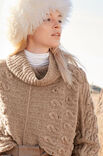 Lana Grossa PONCHOPULLI IM RIPPENZOPFMUSTER Smokey