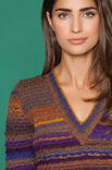 Lana Grossa V-AUSSCHNITTPULLOVER Cinque Multi