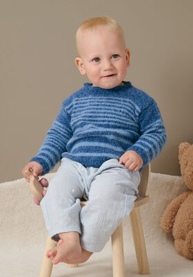 STREIFENPULLOVER Cosy Socks von Lana Grossa