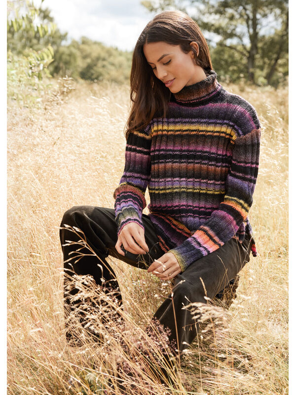 Lana Grossa RIPPEN-ROLLPULLOVER Gomitolo Magico