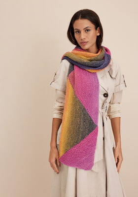 DIAGONAL-GESTRICKTER-DREIECKSSCHAL Gomitolo Versione von Lana Grossa