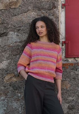 KURZARM-RAGLAN-PULLOVER Gomitolo Gala von Lana Grossa