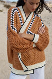 Lana Grossa CARDIGAN MIT QUADRATISCHEN MOTIVEN IM STÄBCHENLOCHMUSTER Soft Cotton
