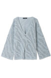 Lana Grossa V-PULLI IM ZEBRAMUSTER IN FILETHÄKELEI Summer Cashmere