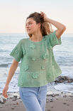 Lana Grossa SHIRT IM FILETMUSTER MIT BLÜTEN Cotonella