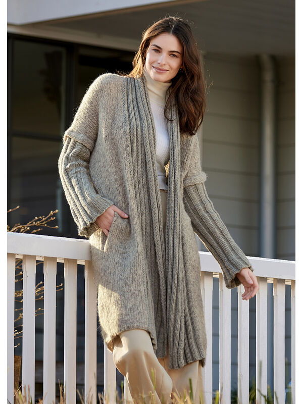 Lana Grossa STRICKMANTEL Alpaca Moda & Cool Merino Big