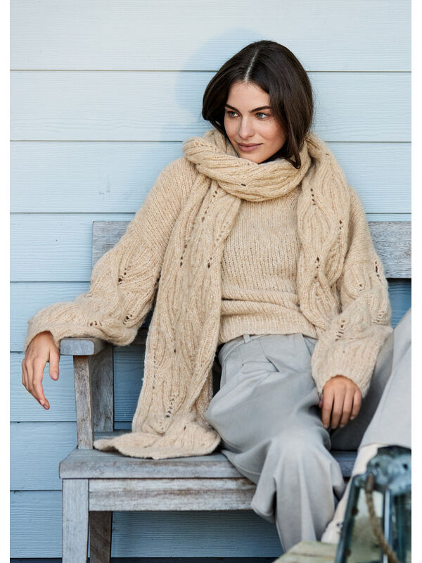 Lana Grossa SCHAL IM RAUTENLOCHMUSTER Alpaca Moda