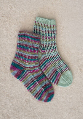 SOCKEN Cosy Socks Multi Stripes & Meilenweit 4-fach 50g von Lana Grossa