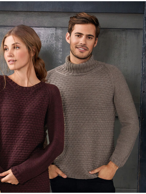 Lana Grossa HERREN-RAGLANPULLOVER Cool Wool Melange