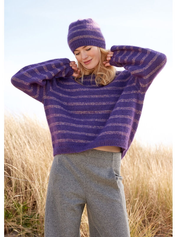 Lana Grossa TOP DOWN STREIFENPULLOVER Merino Superiore & Silkhair