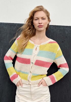 JACKE IM STRUKTURMUSTER Summer Cashmere von Lana Grossa