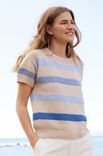 Lana Grossa SHIRT GLATT RECHTS MIT PERLMUSTERSTREIFEN Ecopuno