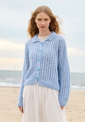 JACKE IM LOCHMUSTER Ecopuno & Silkhair von Lana Grossa