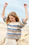 Lana Grossa PULLOVER IM HALBPATENTMUSTER MIT STREIFEN Soffio