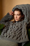 Lana Grossa ZOPFMUSTER-PULLOVER Nebbia