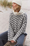 Lana Grossa JAQUARD-PULLOVER Natural Alpaca Pelo