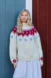 Lana Grossa RUNDPASSENPULLI MIT JACQUARDMUSTER Landlust Naturwolle