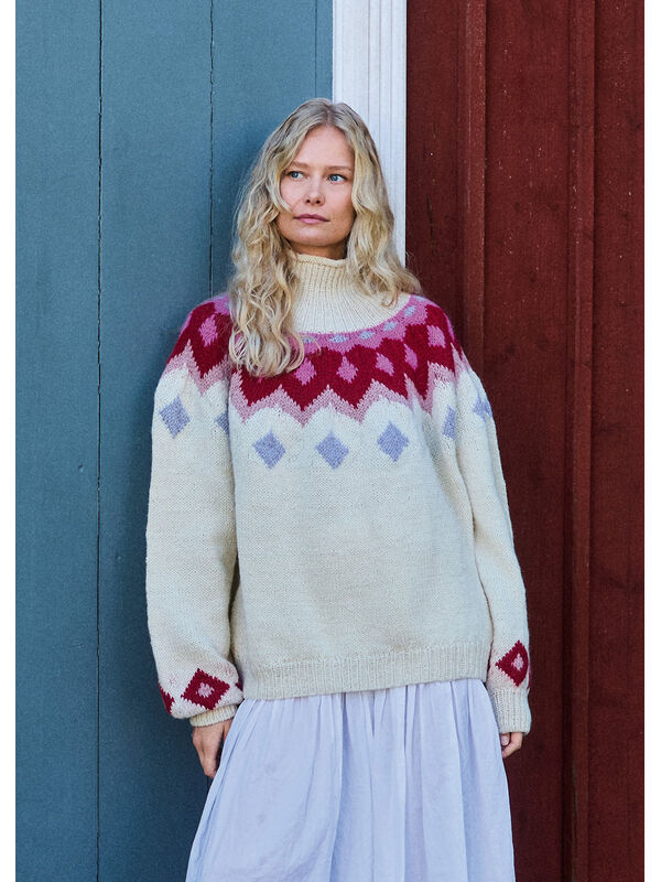 Lana Grossa RUNDPASSENPULLI MIT JACQUARDMUSTER Landlust Naturwolle