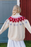 Lana Grossa RUNDPASSENPULLI MIT JACQUARDMUSTER Landlust Naturwolle