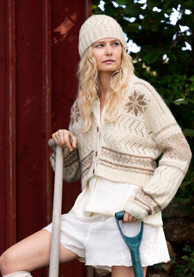 JACKE IM MUSTERMIX Natural Alpaca Pelo von Lana Grossa