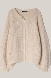Lana Grossa CARDIGAN IM WÜRFELMUSTER Natural Alpaca Pelo