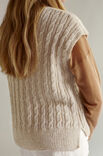 Lana Grossa PULLUNDER IM ZOPF-RIPPEN-MUSTER Natural Alpaca Classico