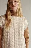 Lana Grossa PULLUNDER IM ZOPF-RIPPEN-MUSTER Natural Alpaca Classico