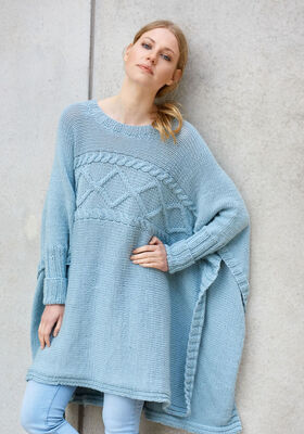 PONCHO QUERGESTRICKT Bingo von Lana Grossa