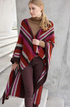Lana Grossa PONCHO MIT ETHNO-STREIFEN Alta Moda Alpaca