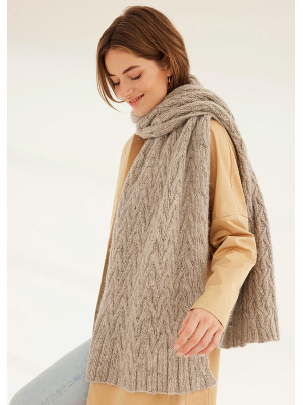 Lana Grossa ZOPFMUSTERSCHAL Ecopuno Tweed & Setasuri