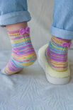 Lana Grossa SNEAKER-SOCKEN MIT SCHLEIFE Meilenweit 100g Cotone Vegano Frutti