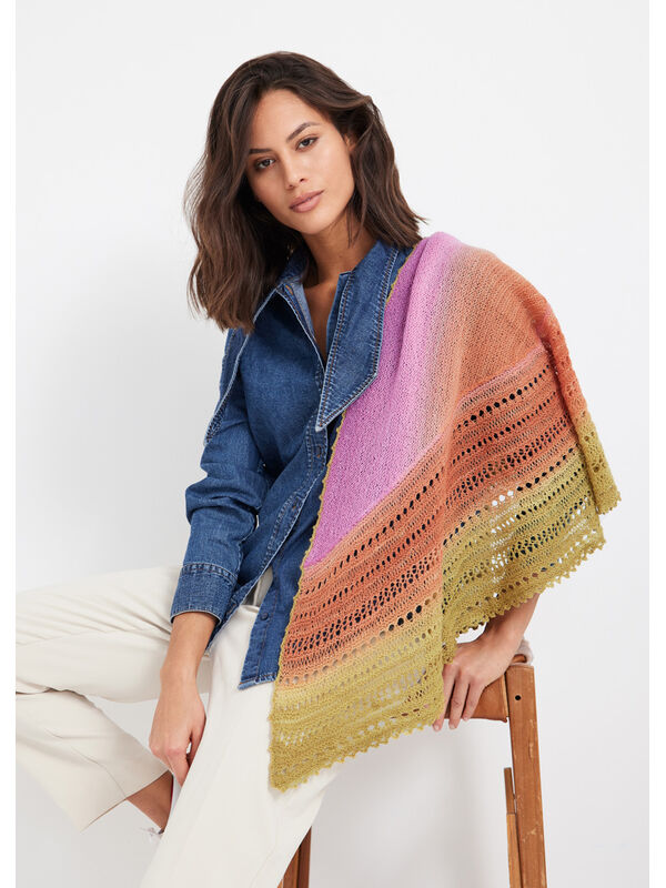 Lana Grossa HALBRUNDES TUCH Cool Wool Lace Hand-dyed