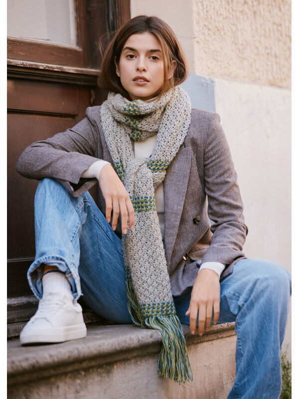 Lana Grossa SCHAL Lace Seta Mulberry