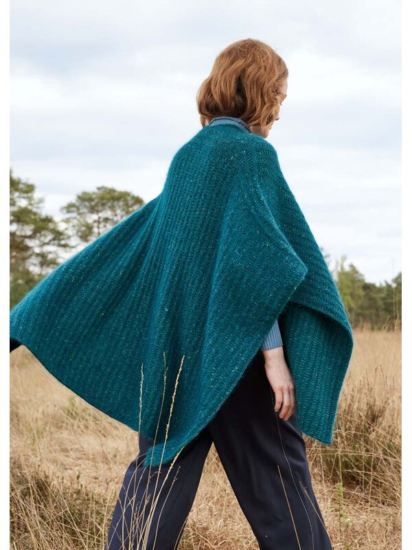 Lana Grossa PONCHO Cashmere 16 Fine & Natural Superkid Tweed