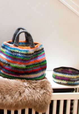 TASCHE & SCHLÜSSELKÖRBCHEN Feltro von Lana Grossa
