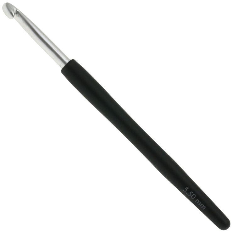 Wollhäkelnadel mit Soft-Griff (Aluminium) St. 5,5 - von Lana Grossa