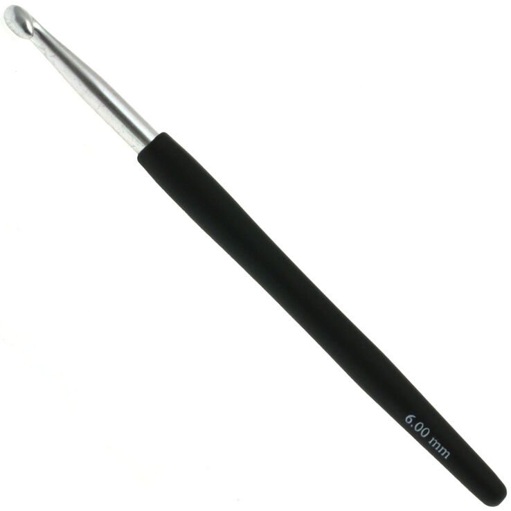 Wollhäkelnadel mit Soft-Griff (Aluminium) St. 6,0 - von Lana Grossa