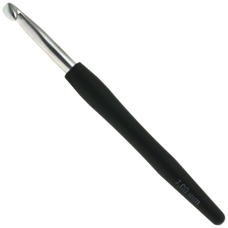 Wollhäkelnadel mit Soft-Griff (Aluminium) St. 7,0 - von Lana Grossa